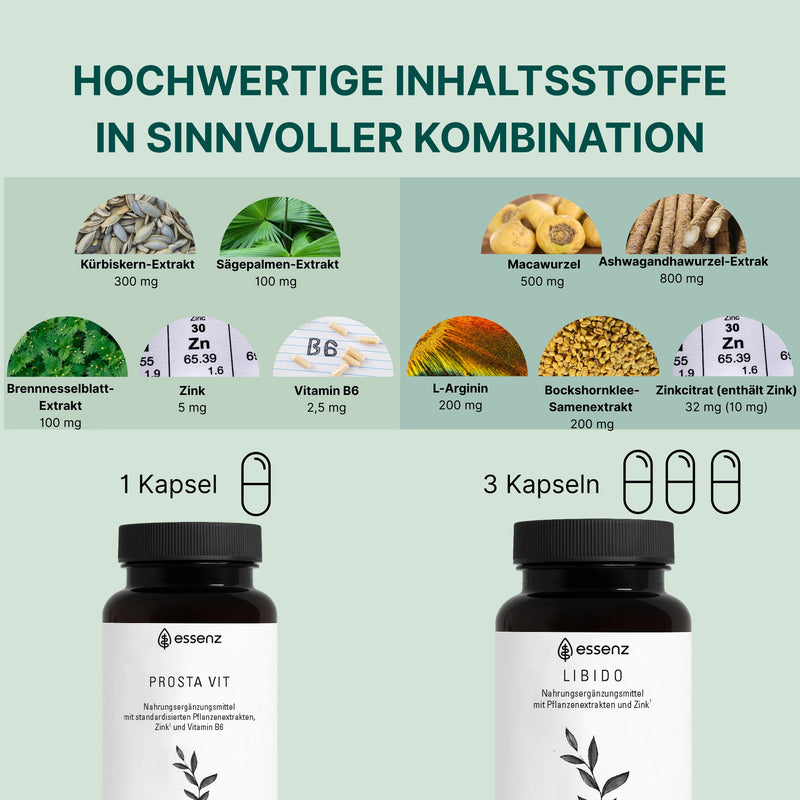 Active Man Bundle – Prosta Vit Kapseln & 2 x Libido Kapseln