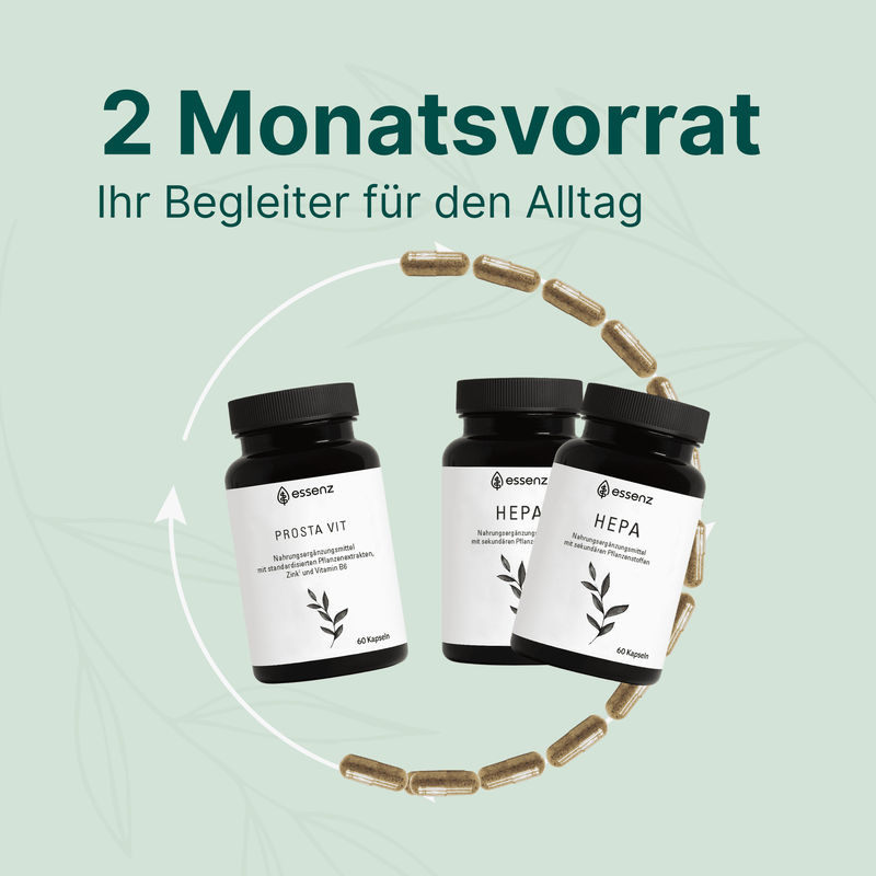 Men in Balance Bundle - Prosta Vit Kapseln & 2 x Hepa Kapseln